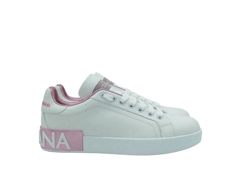 dolce gabbana sneaker damen portofino rosa weis|dolce gabbana portofino sneakers sale.